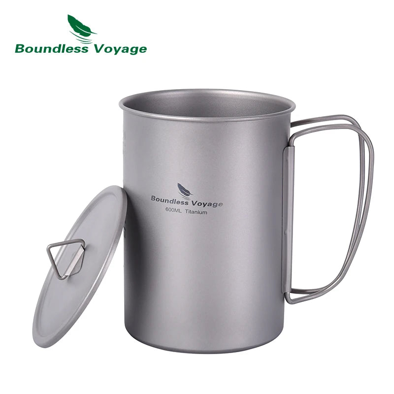 Boundless Voyage Titanium Water Bottle – 600ml & 1050ml | Camping & Cycling Canteen