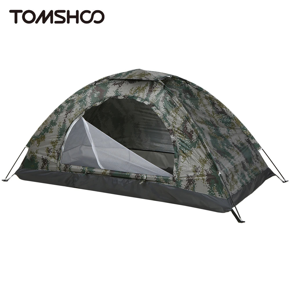 TOMSHOO Ultralight Camping Tent — 1-2 Person, UPF 30+ UV Protection, Fiberglass Poles