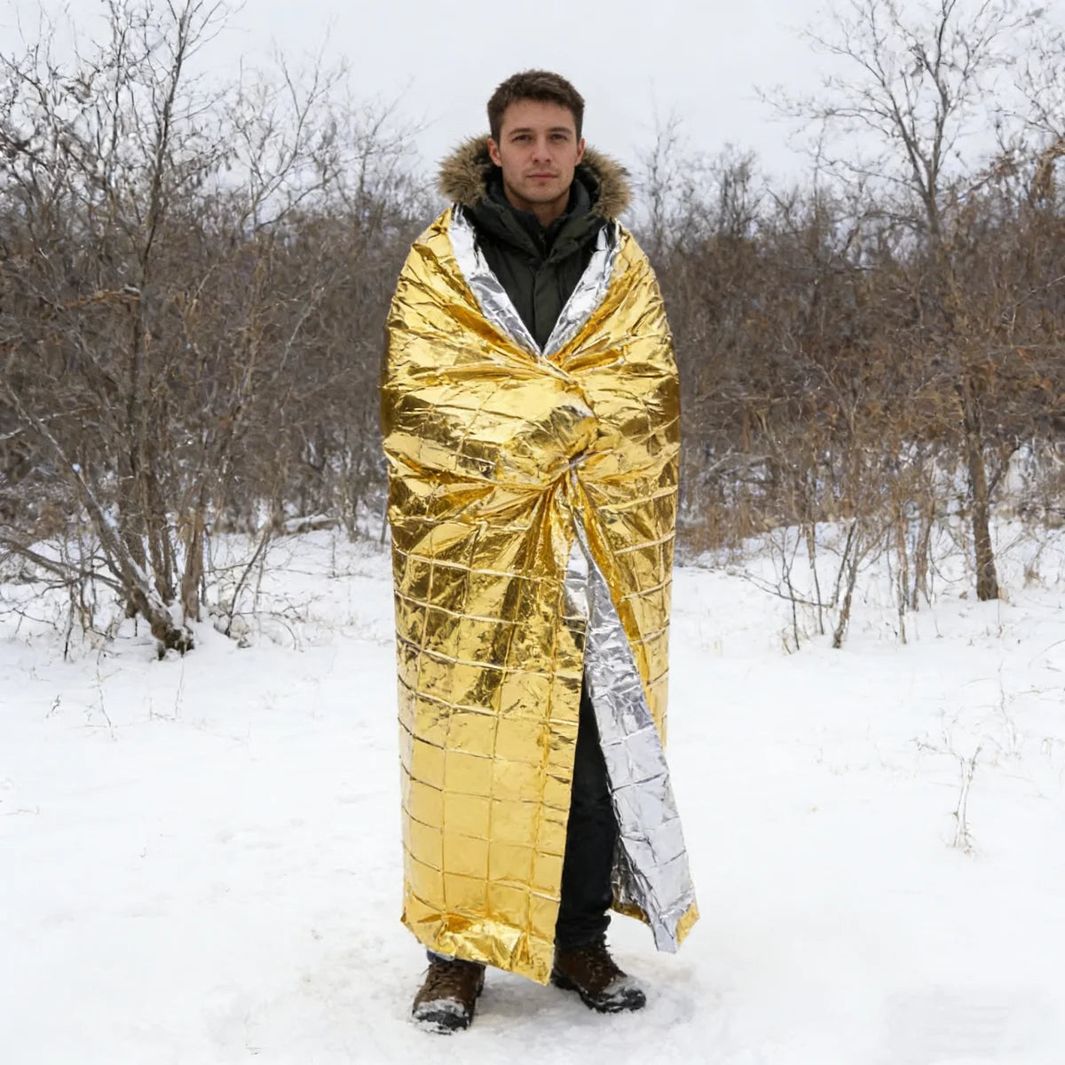 Gold Emergency Thermal Blanket – 160 × 210 cm