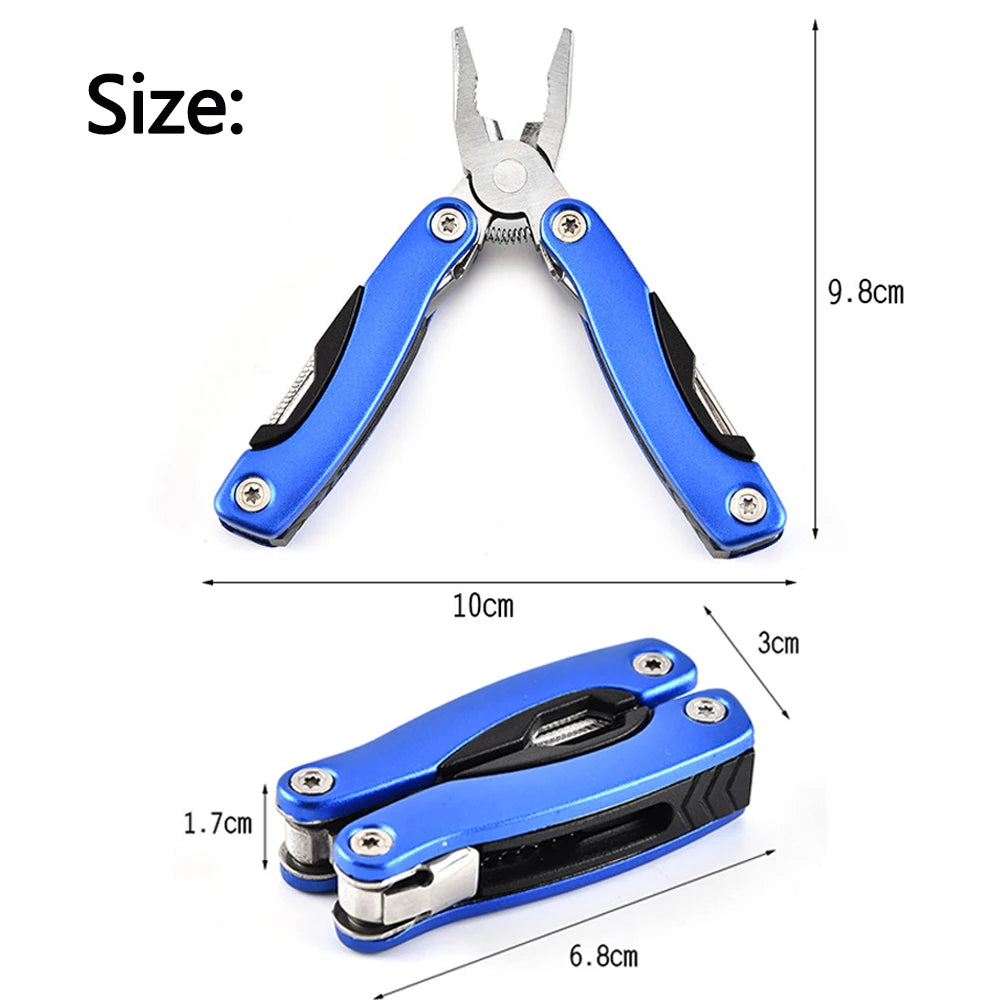 9-in-1 Stainless Steel Multitool Pliers - Compact