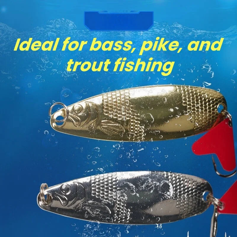 16 Piece Metal Spinner Lure kit with Storage Box