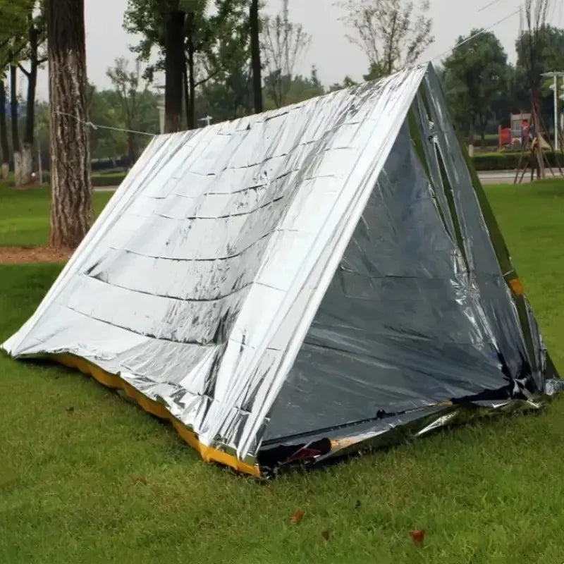 Emergency Mylar Survival Tent – 2-Person Waterproof Tube Tent & Thermal Shelter Kit