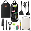 Camping Cookware & Cutlery Storage Bag — Handheld Organizer for Outdoor Cooking