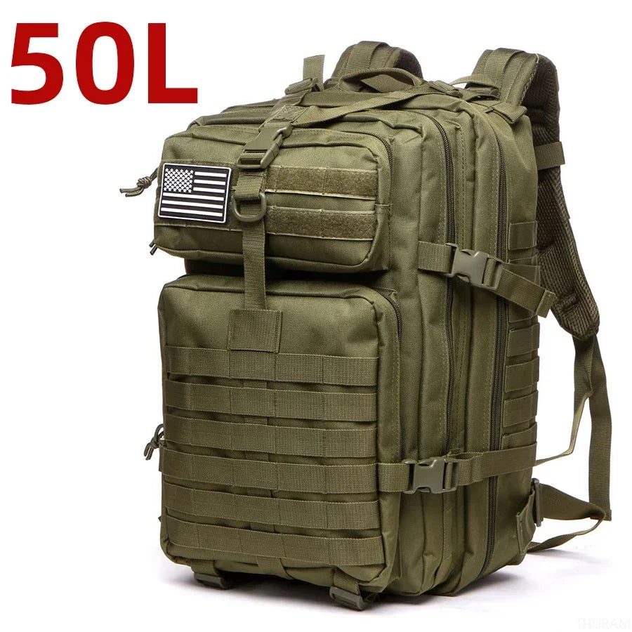 25L/50L Waterproof Tactical Backpack - Motorcycle Camping Hiking Rucksack