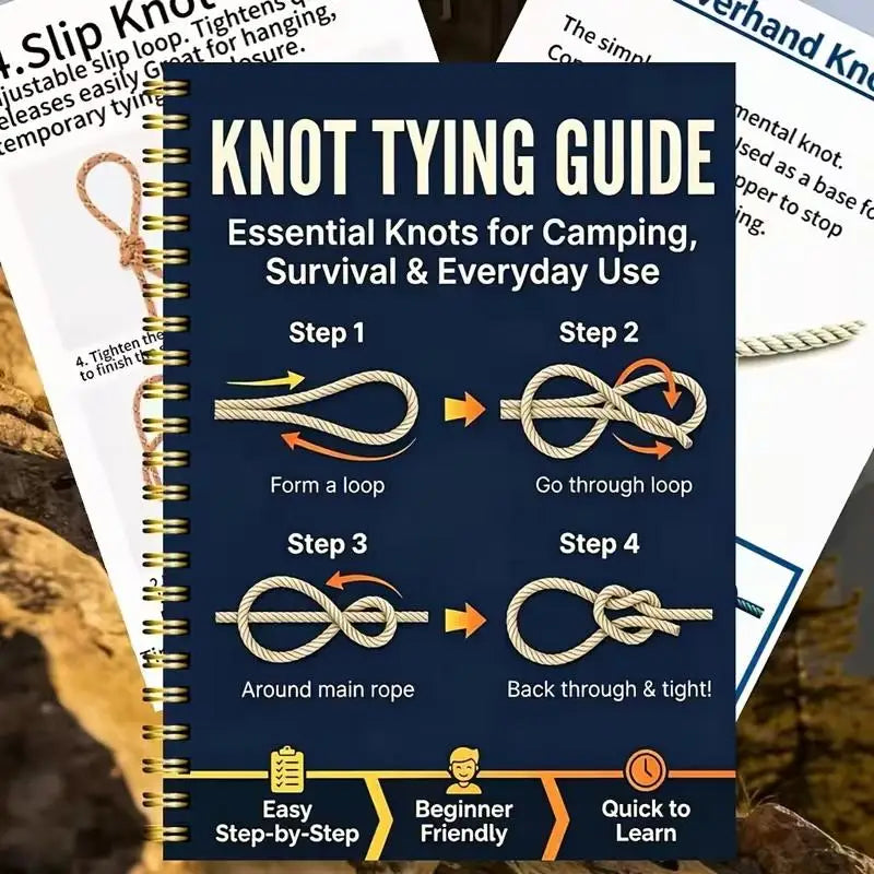 Illustrated Knot Tying Guide for Camping & Hiking