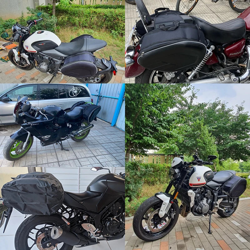 Motorcycle Pannier Bags - Universal Fit Saddle Bags for Adventure Touring & Travel