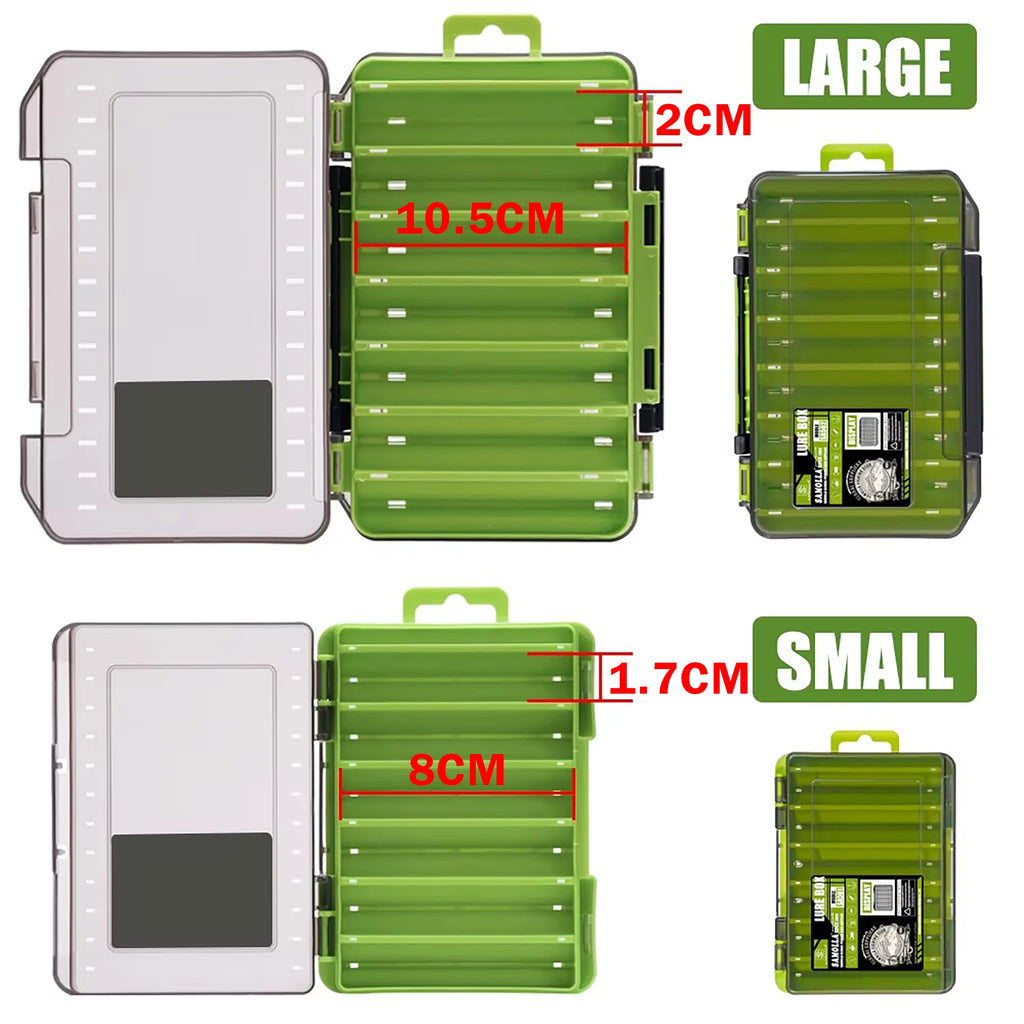 14-Compartment tackle Box - Lure & Hook Organizer