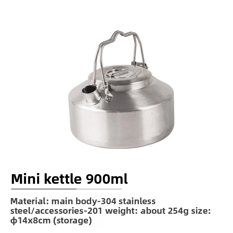Stainless Steel Camping Kettle with Locking Handle