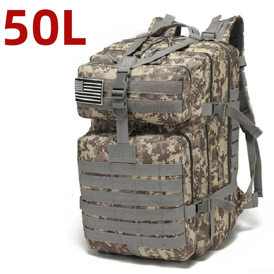 25L/50L Waterproof Tactical Backpack - Motorcycle Camping Hiking Rucksack