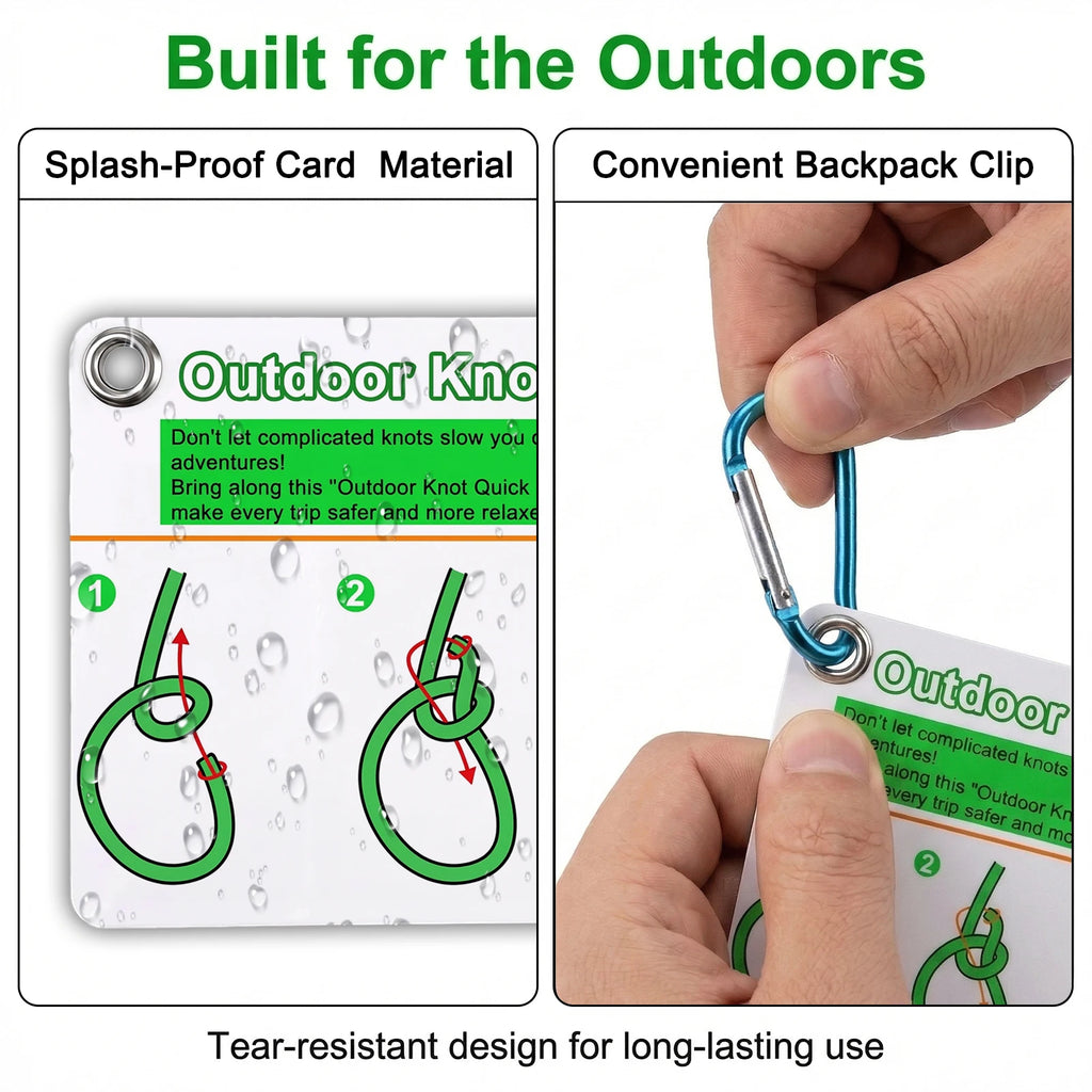Pocket Knot Tying Cards – 27 Knots with Mini Carabiner