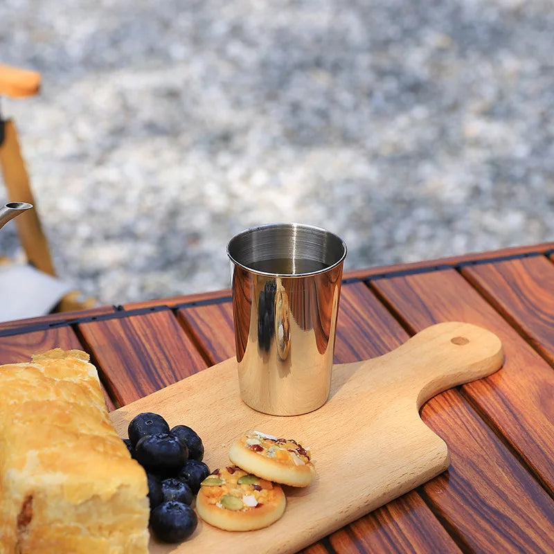 Stainless Steel Mini Shot Glass Set – 4-Piece with Leather Case