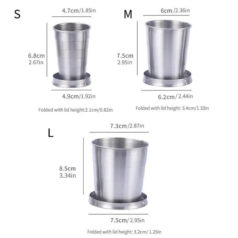 Collapsible Stainless Steel Camping Cup