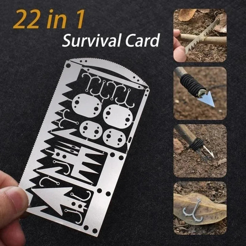 Wallet Size EDC 22-in-1 Survival Multi-Tool Card