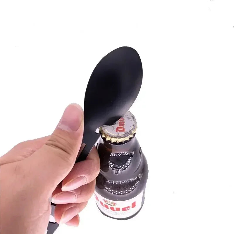Stainless Steel Camping Utensil – Fork, Spoon & Opener