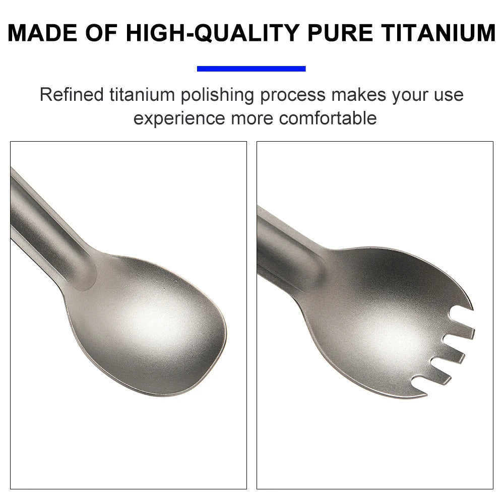 Titanium Camping Spork and Spoon