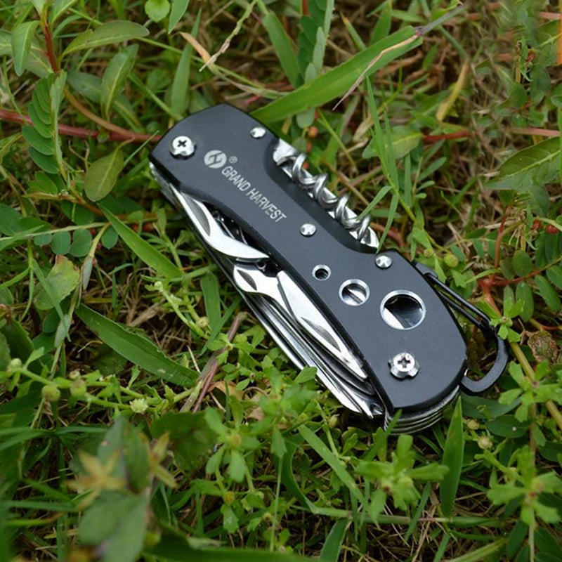 11-in-1 Stainless Steel Multitool Folding Knife