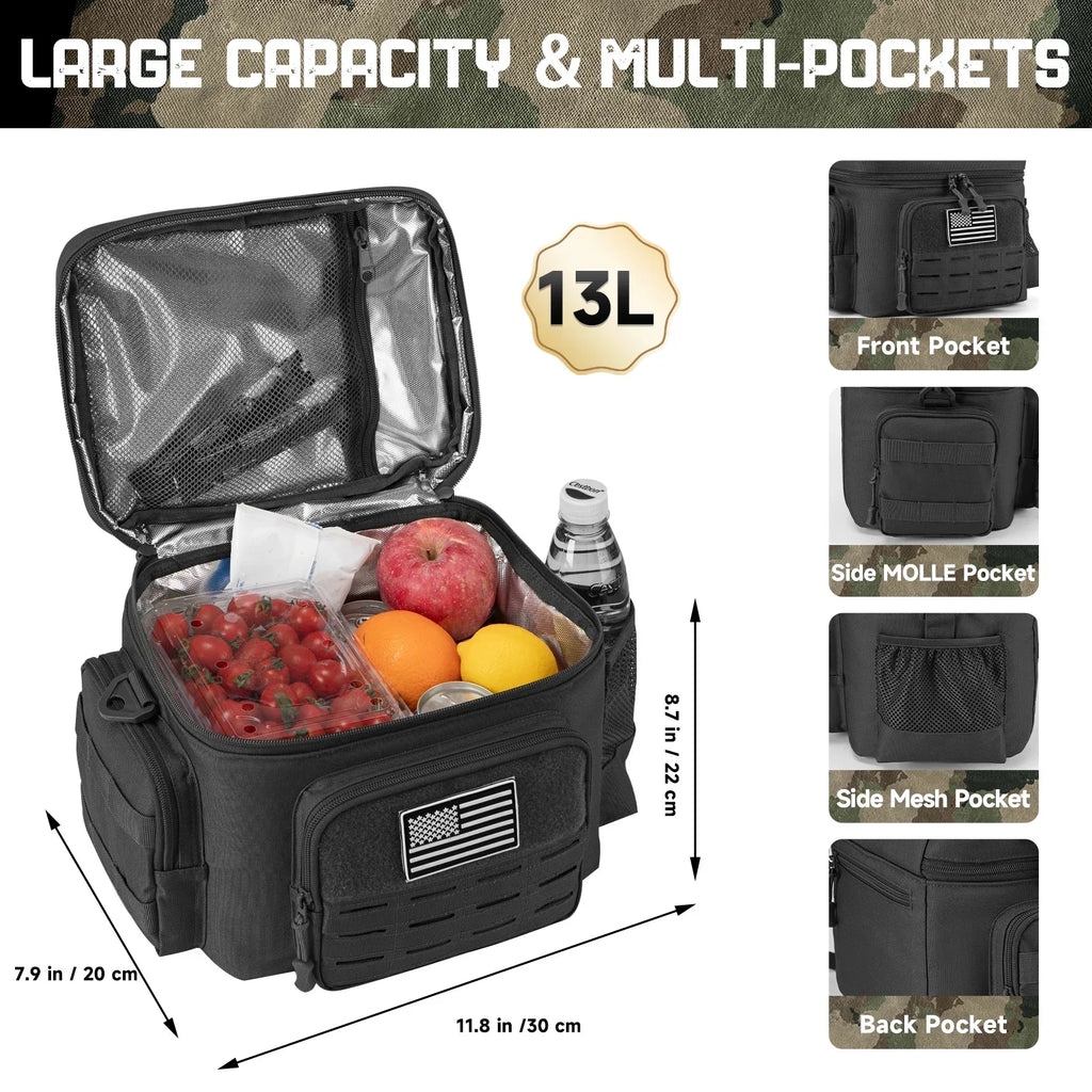 ReFire Gear 13L Tactical Cooler Bag – Insulated Lunch Backpack for Camping & Outdoors