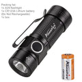 Compact flashlight CR123A battery(brighter than AA lights) Motorcycle + camping use