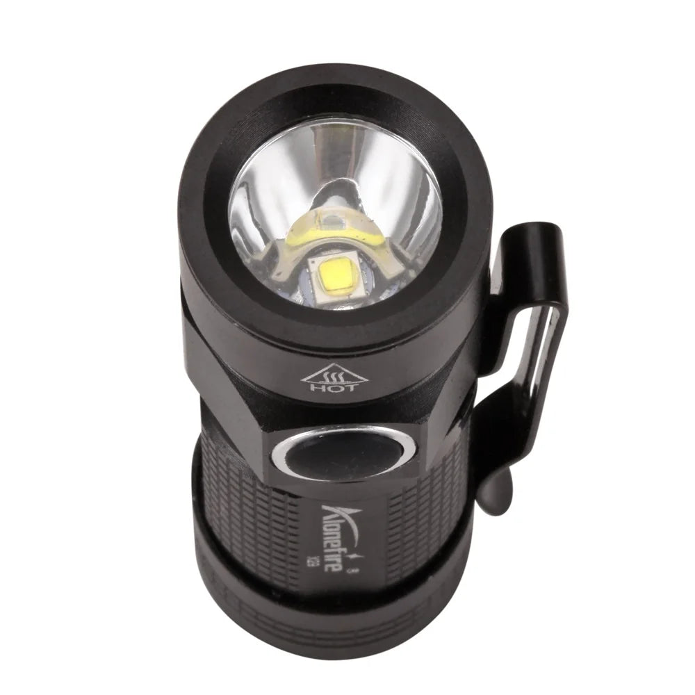 Compact flashlight CR123A battery(brighter than AA lights) Motorcycle + camping use