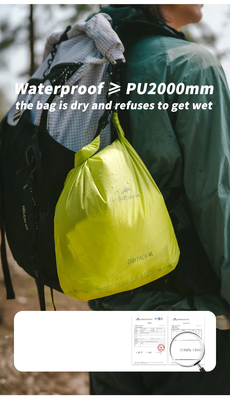 Naturehike Waterproof Dry Bag – Compression Roll-Top Sack for Kayaking, Rafting & Camping (2L / 4L / 8L)