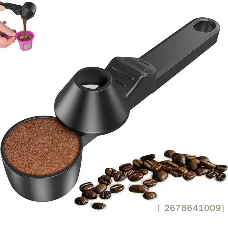 No-Spill Protein Powder Scoop with Sliding Funnel | Reusable Supplement Spoon