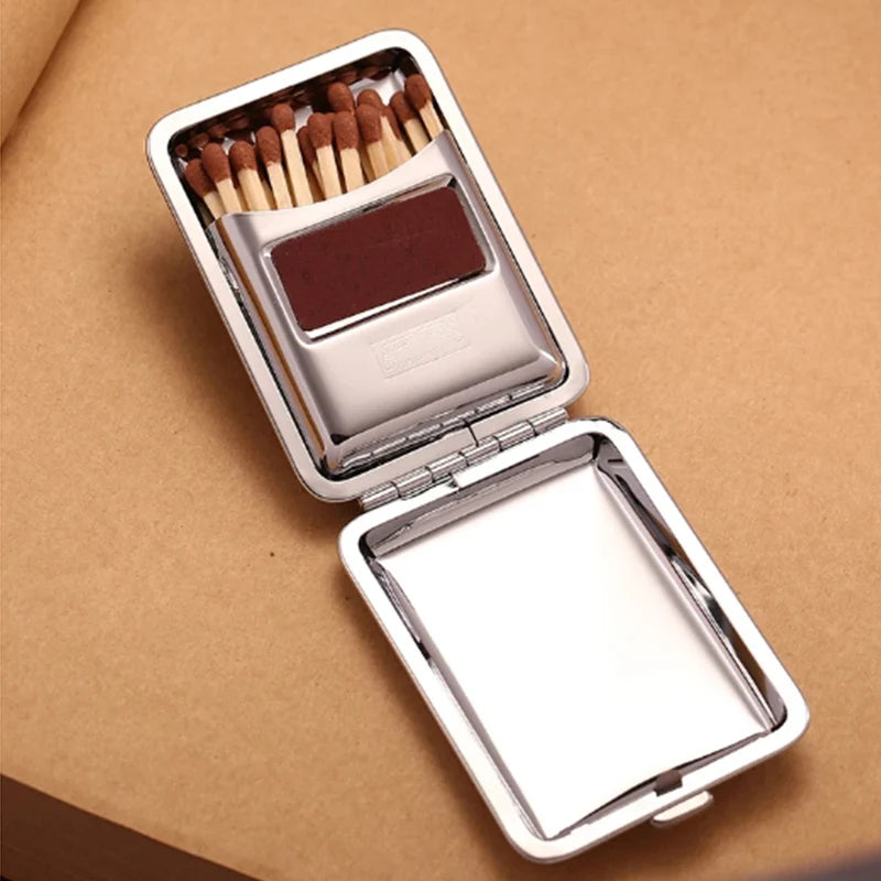 Waterproof Stainless Steel Match Case - Sealed Emergency Fire Starter