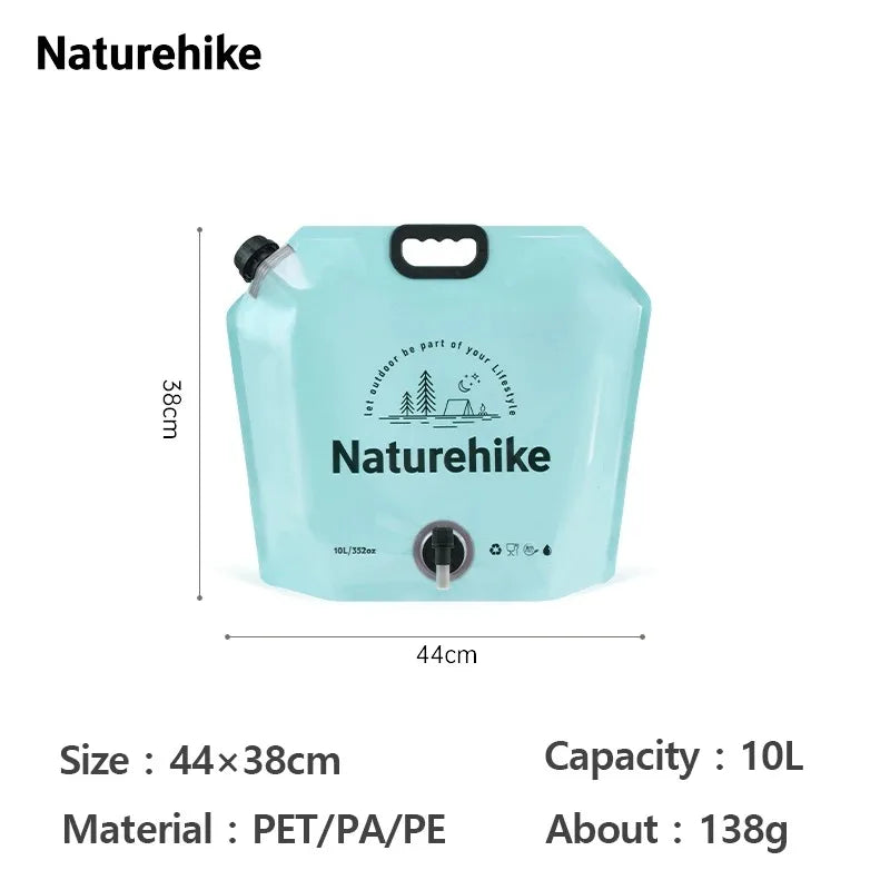 Naturehike 10L Folding Water Storage Bag – Leak-Proof Collapsible Container for Camping & Hiking