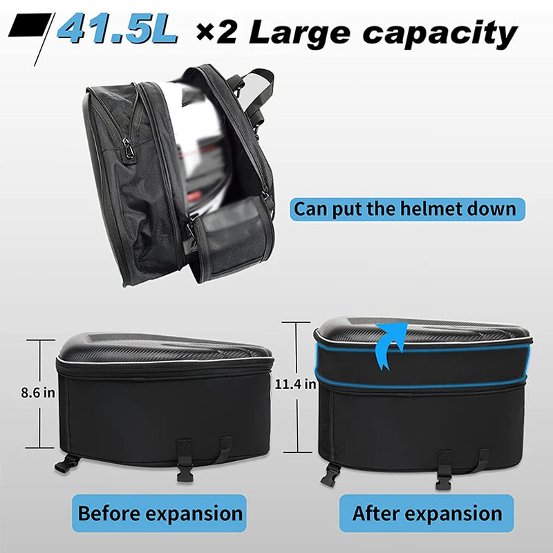 Motorcycle Pannier Bags - Universal Fit Saddle Bags for Adventure Touring & Travel