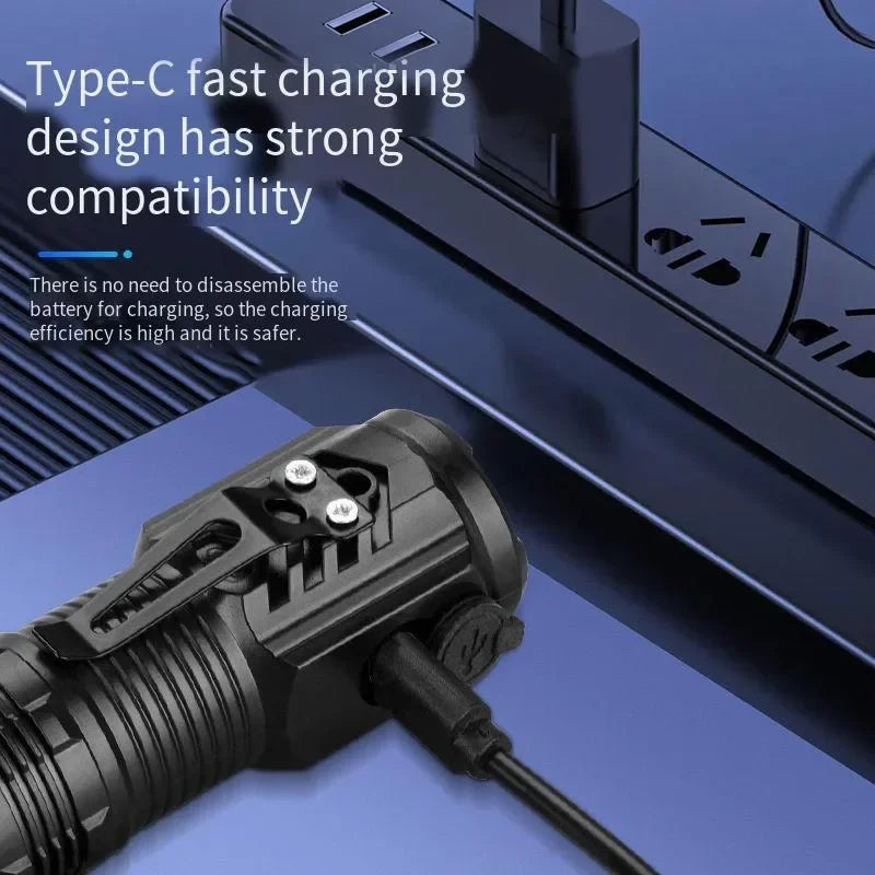 Mini LED Flashlight USB Rechargeable with Pen Clip