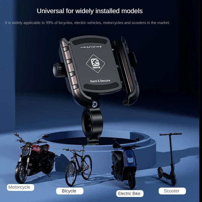 Apex Rush Aluminum Motorcycle Phone Mount - 1-Second Lock System