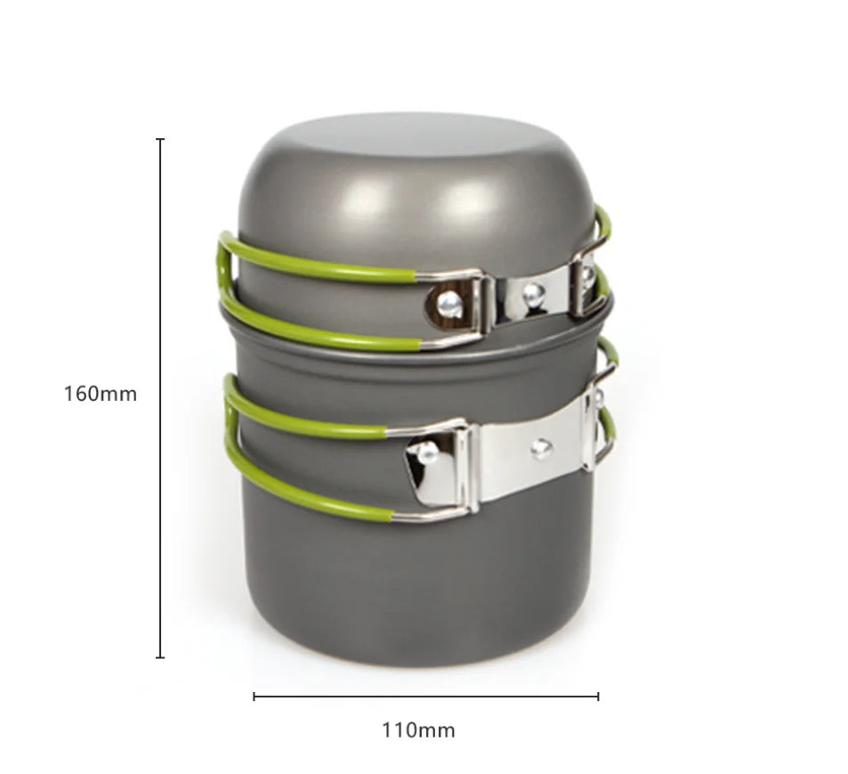 Ultralight 3-Piece Pot & Pan Set Camping Cookware