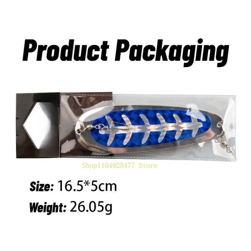 Rotating Metal Fishing Lure - 4.5"