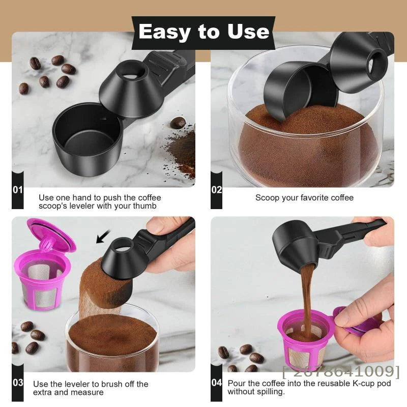 No-Spill Protein Powder Scoop with Sliding Funnel | Reusable Supplement Spoon