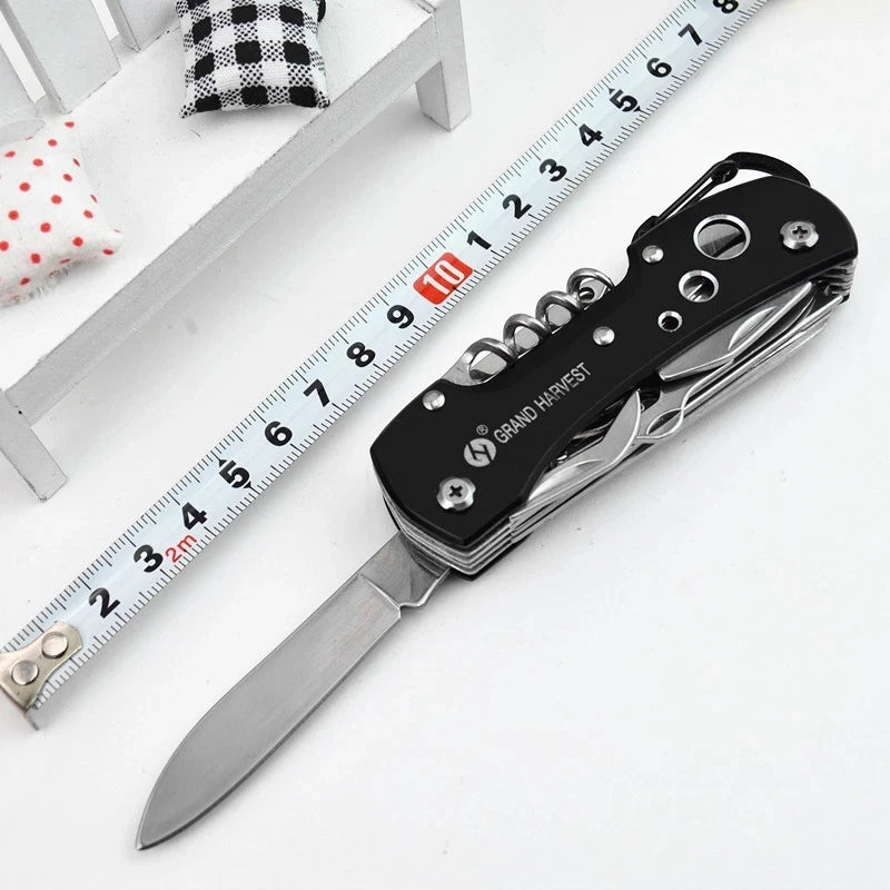 11-in-1 Stainless Steel Multitool Folding Knife