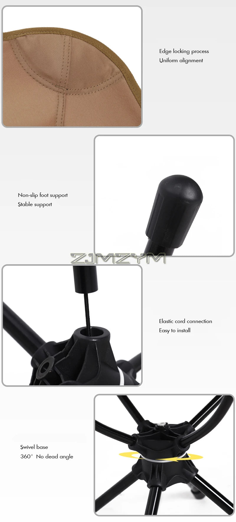 Compact Swivel Camping Chair for Moto-Camping