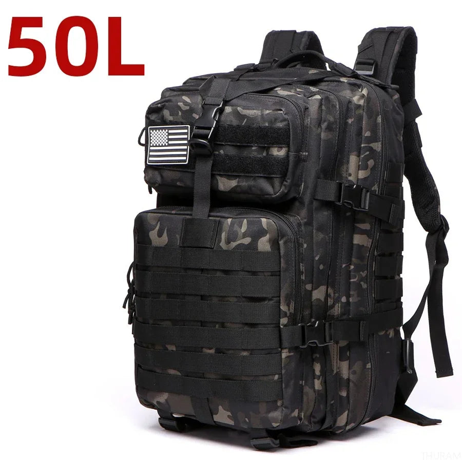 25L/50L Waterproof Tactical Backpack - Motorcycle Camping Hiking Rucksack