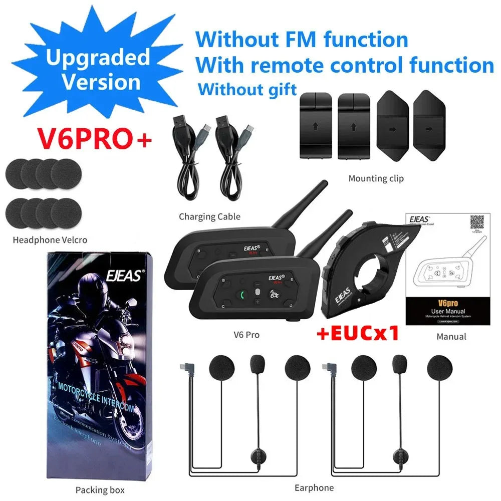 EJEAS V6 PRO+ Motorcycle Helmet Intercom