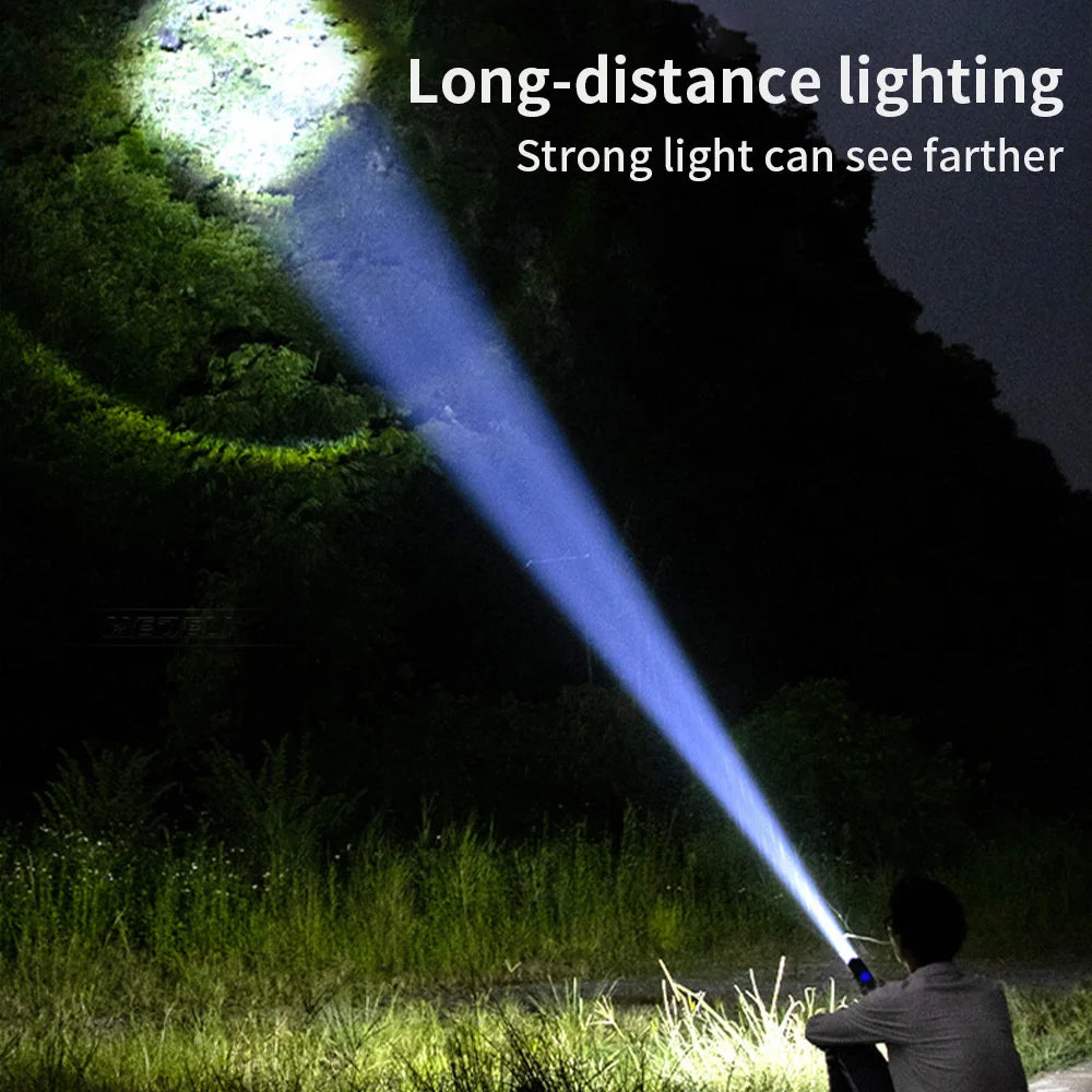 BERCOL Rechargeable Flashlight — 30W LED, IPX6 Waterproof, 5 Modes