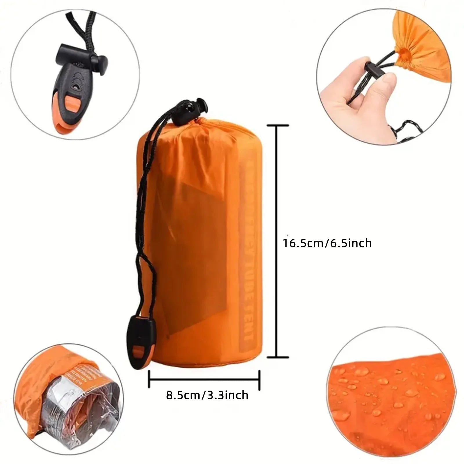 Emergency Mylar Survival Tent – 2-Person Waterproof Tube Tent & Thermal Shelter Kit