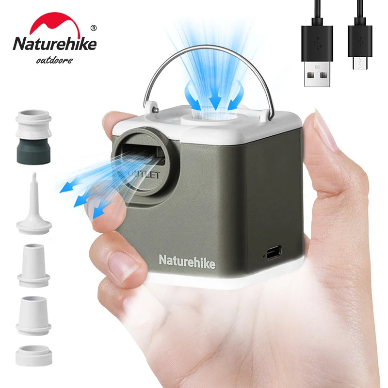 Naturehike Wind-Air Electric Pump – 2400mAh USB Rechargeable