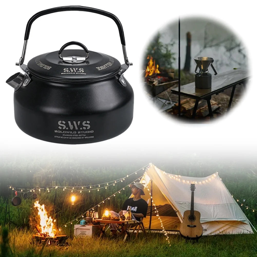 Ultralight Stainless Steel Camping Kettle (0.8L)