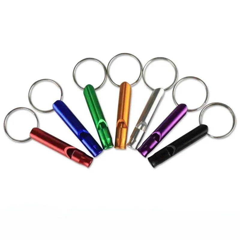 Mini Aluminum Alloy Survival Whistle – Keychain Emergency Whistle for Camping & Outdoors