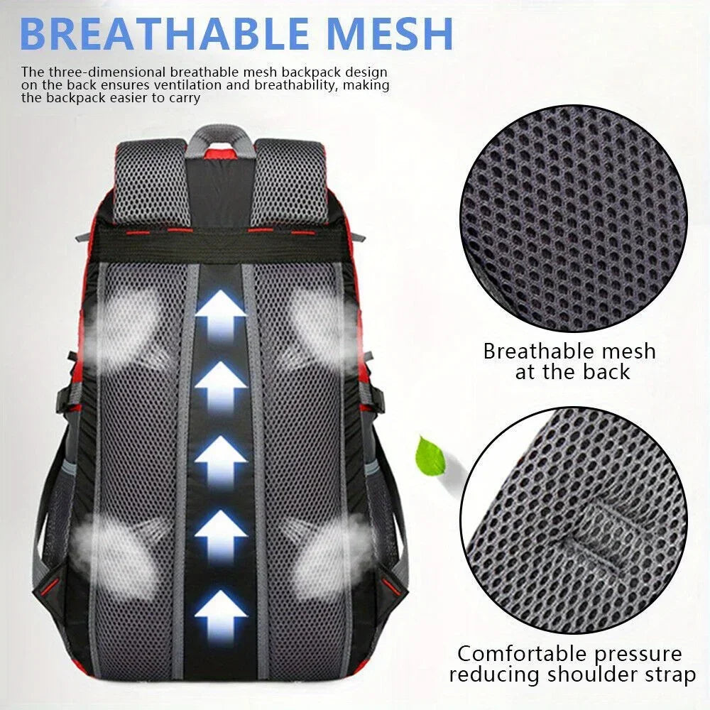 Large Capacity Nylon Backpack for Hiking, Climbing & Camping