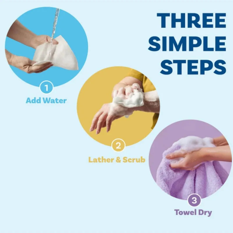 25-Pack Rinse-Free Soap Wipes