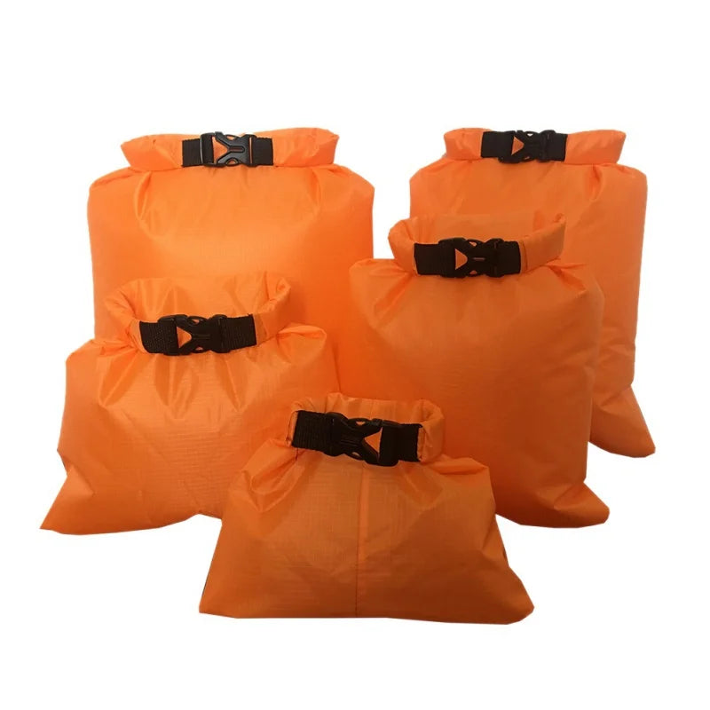 Waterproof Dry Bags 5-Pack Roll-Top  Storage Sacks for Camping, Kayaking & Rafting