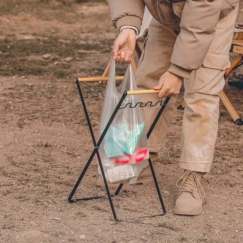Folding Camping Trash Bag Rack