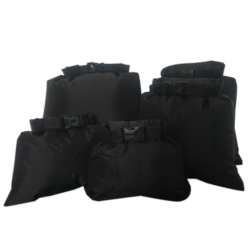 Waterproof Dry Bags 5-Pack Roll-Top  Storage Sacks for Camping, Kayaking & Rafting