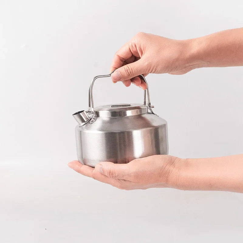 Stainless Steel Camping Kettle with Locking Handle