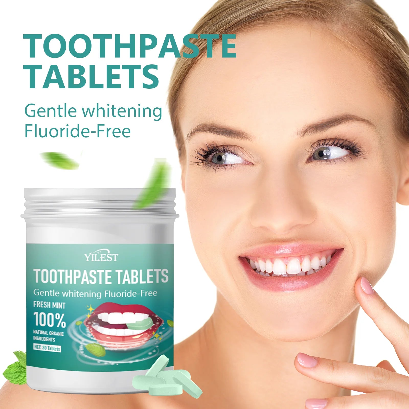 Oral Hygiene Solid Toothpaste Tablets easy to carry for camping
