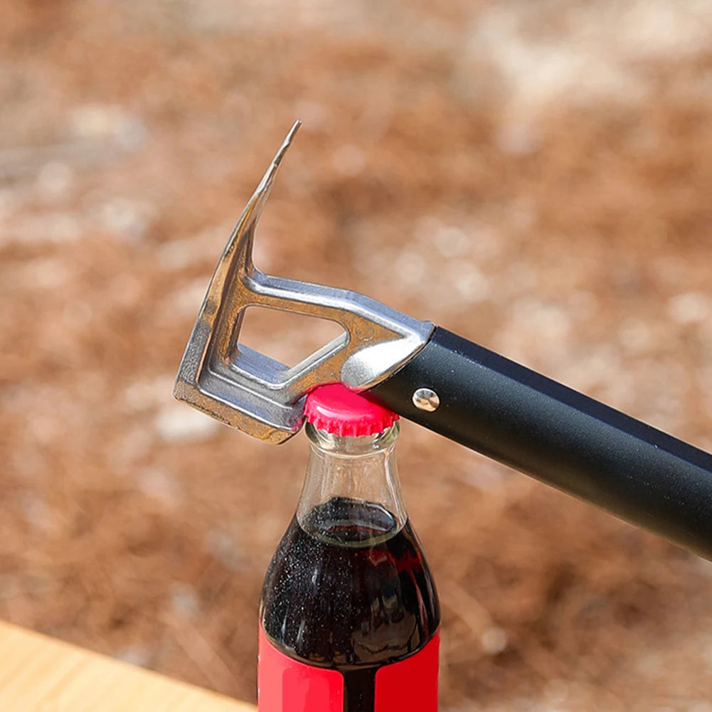 11.8-Inch Steel Tent Stake Kit with Hammer & Reflective Guy Lines